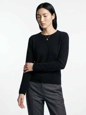 Andre Oliver Black 100% Cashmere Crewneck
